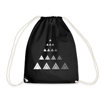 Triangles Forme Montagne Décoration Moderne - Sac de sport léger - noir - Devant