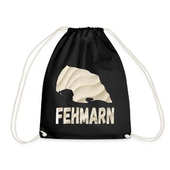 Fehmarn Ostsee für jeden Fehmarner Ostsee - Turnbeutel - Schwarz - Vorne
