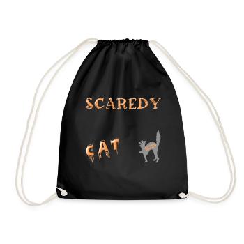 Halloween chat effrayé d'Halloween - Sac de sport léger - noir - Devant