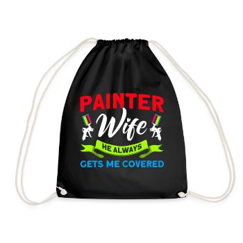 Vehicle painter He always gets me covered - Drawstring Bag - black - Front