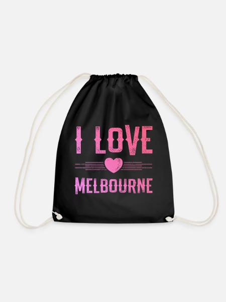 I Love Melbourne - Turnbeutel - Schwarz