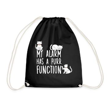 Motif de propriétaire de chat fou pour les fans de chats - Sac de sport léger - noir - Devant