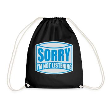 désolé de ne pas écouter - Sac de sport léger - noir - Devant