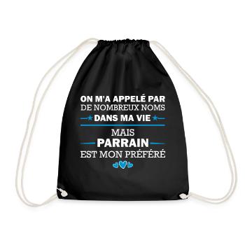 humour parrain - Sac de sport léger - noir - Devant