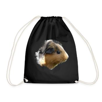 Cochon d’Inde Animal mignon Rongeur Cochon animal Cochon - Sac de sport léger - noir - Devant