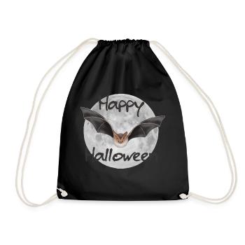 Bat - Drawstring Bag - black - Front