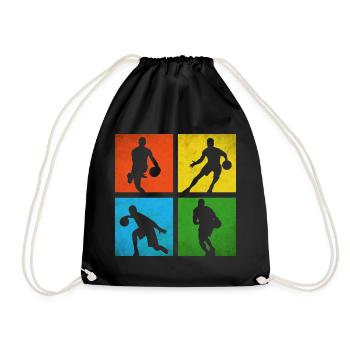 Basketballer - Turnbeutel - Schwarz - Vorne