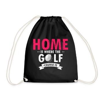 La maison est l’endroit où le parcours de golf est génial rétro - Sac de sport léger - noir - Devant