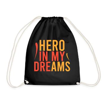 Héros dans mes rêves - Sac de sport léger - noir - Devant