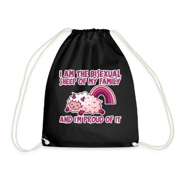 Je suis le mouton bisexué et j’en suis fier - Sac de sport léger - noir - Devant