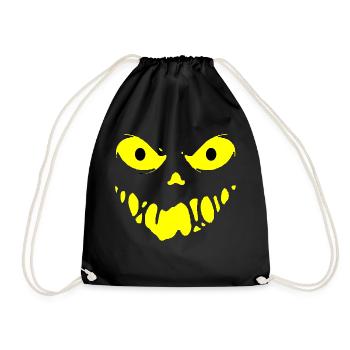 Evil face - Drawstring Bag - black - Front
