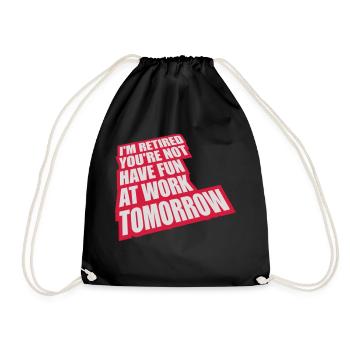 have fun at work - Drawstring Bag - black - Front
