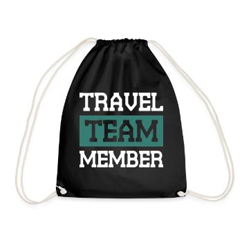 Travel Team - Drawstring Bag - black - Front