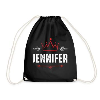 Jennifer - Drawstring Bag - black - Front