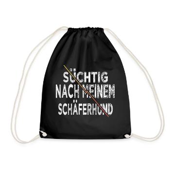 humor schäferhund weihnachten chihuahua - Turnbeutel - Schwarz - Vorne