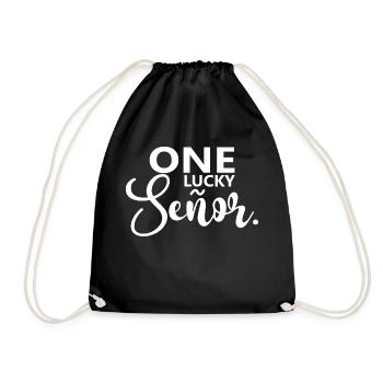 One Lucky Señor Wedding Husband To Be Groom - Drawstring Bag - black - Front