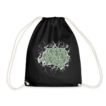 Beard's Statement Dino Joke Couples Dinosaur Fan - Drawstring Bag - black - Front