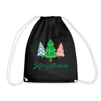 Christmas - Drawstring Bag - black - Front
