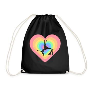 Aérien Yoga Tissu Acrobaties Tissu Air Gymnastique LGBT - Sac de sport léger - noir - Devant