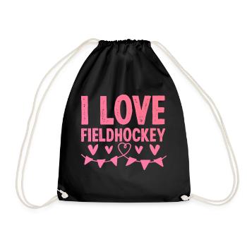 J’adore le hockey sur gazon - Sac de sport léger - noir - Devant