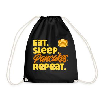 Crêpes Petit déjeuner Crêpes Fluffiger Flachk - Sac de sport léger - noir - Devant