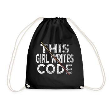 quote father birthday present idea programming - Turnbeutel - Schwarz - Vorne