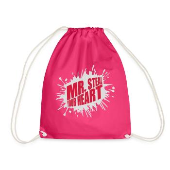 Mr steal your heart - Drawstring Bag - fuchsia - Front