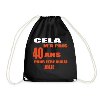 Cela M’a Pris 40 Ans Pour Être Aussi Jolie - Sac de sport léger - noir - Devant