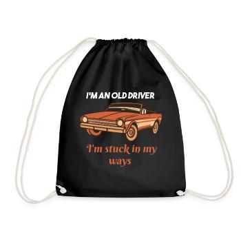 Je suis un vieux conducteur Je suis coincé dans mes voies Voiture rétro - Sac de sport léger - noir - Devant
