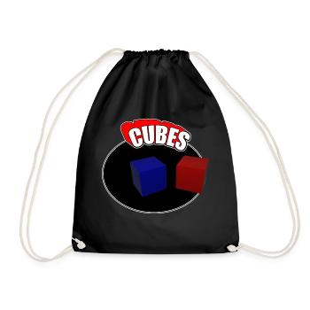 CUBES - Drawstring Bag - black - Front