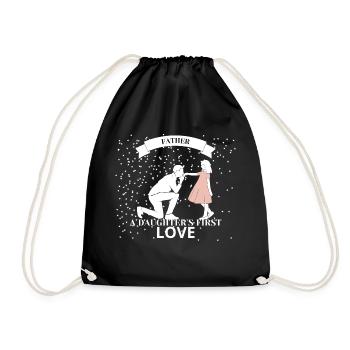 Vater und Tochter. Erste Liebe.Father and Daughter - Turnbeutel - Schwarz - Vorne