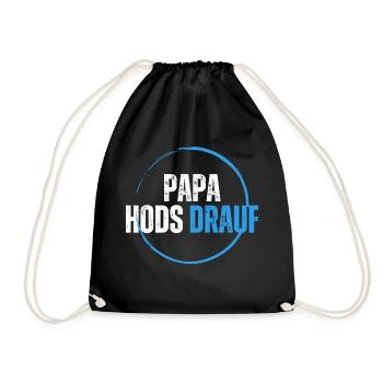 Papa hods drauf - Turnbeutel - Schwarz - Vorne