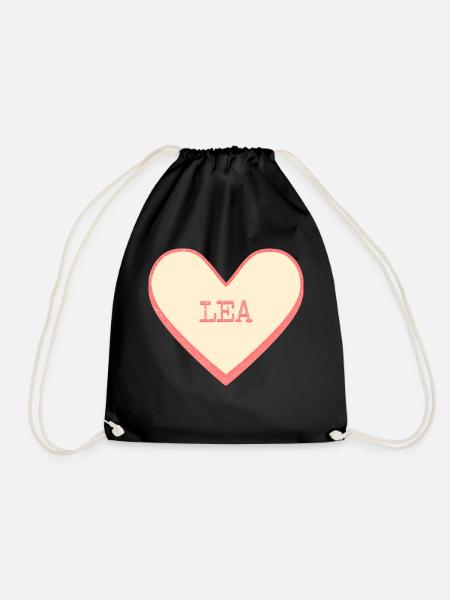 Lea Nom Prénom Pink Sugar Heart - Sac de sport léger - noir