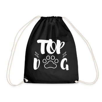 TOP DOG - Drawstring Bag - black - Front