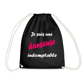 je suis une danseuse indomptable - Sac de sport léger - noir - Devant