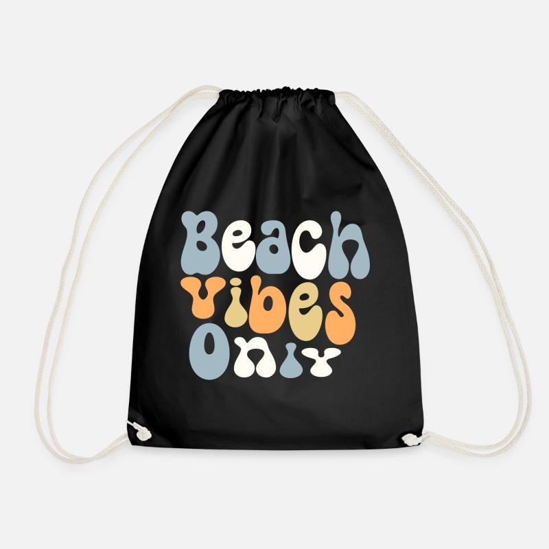 Beach vibes only - Turnbeutel - Schwarz