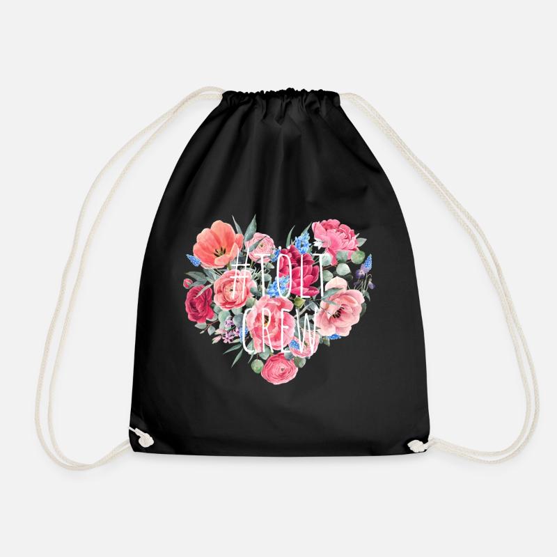 #tölt crew Cute Flower Heart - Turnbeutel - Schwarz