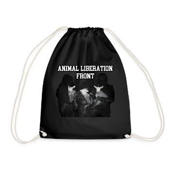 Animal Liberation Front rescued lambs - Turnbeutel - Schwarz - Vorne