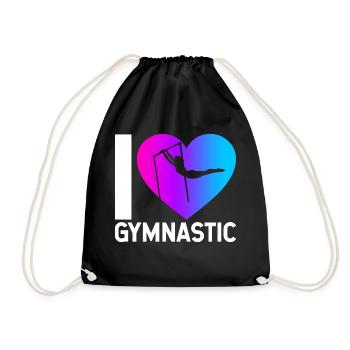 I Love Turnen Trainer Gymnsatik Sportverein Sport - Turnbeutel - Schwarz - Vorne