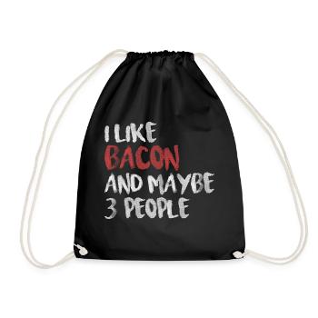 J’aime le bacon et peut-être trois personnes - Sac de sport léger - noir - Devant