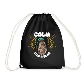 Calm as a bomb National - Drawstring Bag - black - Front