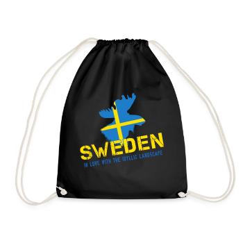 Schweden Suède - Sac de sport léger - noir - Devant