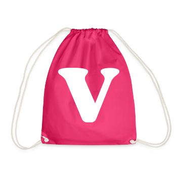 Lettre v - Sac de sport léger - fuchsia - Devant