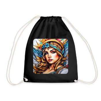 Angel - Drawstring Bag - black - Front