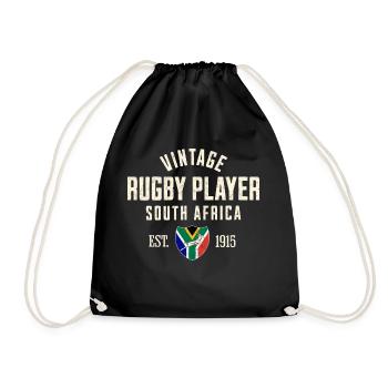 Sth Africa vintage rugby player - Sac de sport léger - noir - Devant
