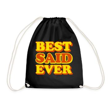 Said First Name Funny Gift - Drawstring Bag - black - Front