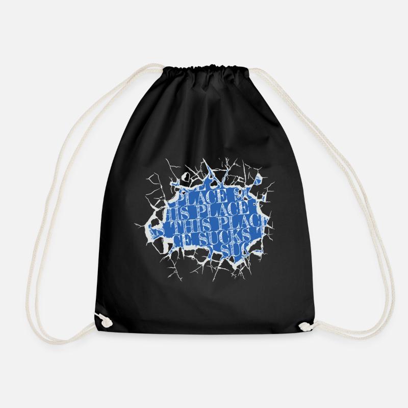 statement happy 2019 spaceship alien pun - Turnbeutel - Schwarz