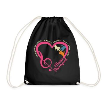 Musicothérapeute Appréciation Musicien de musique - Sac de sport léger - noir - Devant