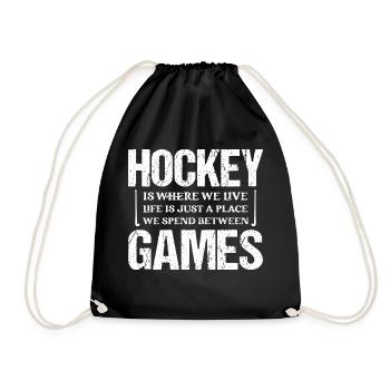Hockey Is Where We Live Player Field Hockey - Drawstring Bag - black - Front