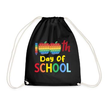 Back To School Lehrer Schule Vintage Schüler - Turnbeutel - Schwarz - Vorne